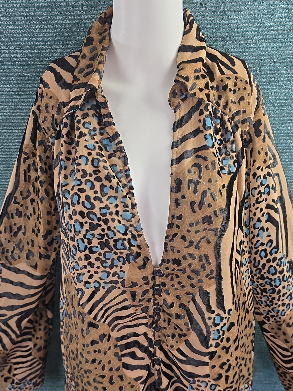 Nasty Gal Mixed Animal Devore Print Mini Tunic Dress - Picture 7 of 15